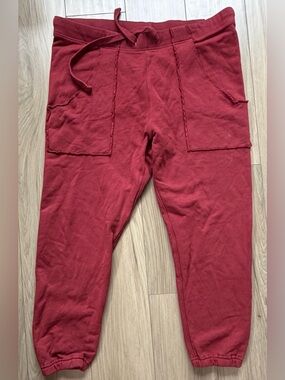 Frank & Eileen Drawstring Jogger SweatPants in Burgundy Maroon Sz XL EUC